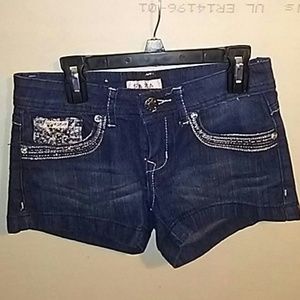 Blue jean shorts
